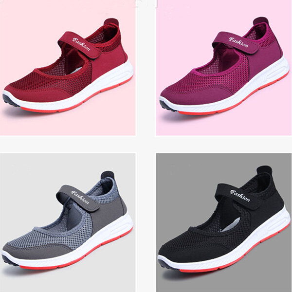 Women Sneakers Hollow Out Breathable Backless Casual Shoes 