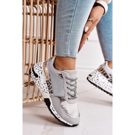 Leopard Print Lace-up Sneakers