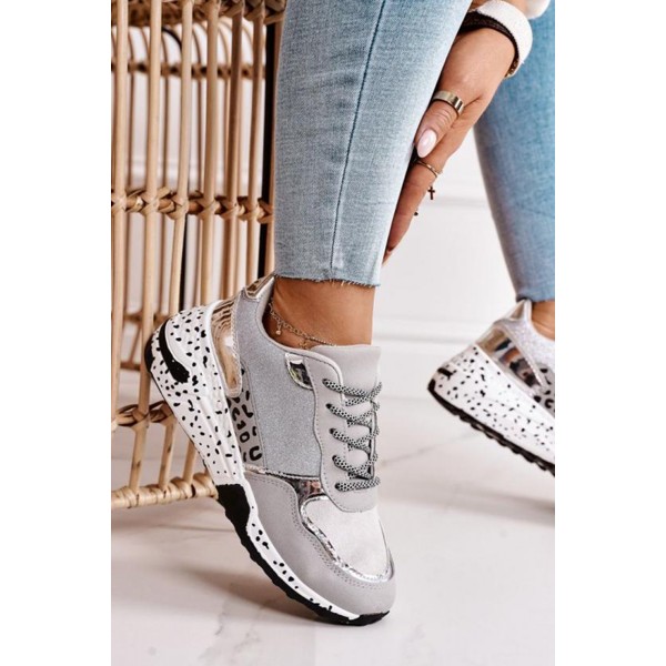 Leopard Print Lace-up Sneakers 